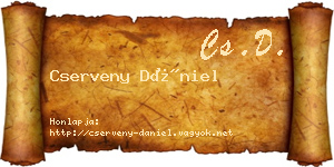 Cserveny Dániel névjegykártya